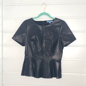 Antonio Melani leather peplum top